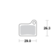 Motomaster Brake pad bicycle Organic: Shimano Nexave