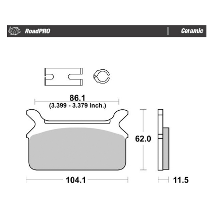Motomaster Brake pad RoadPRO Ceramic