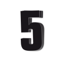 Blackbird Race Numbers Black - pack of 3 cm.16x7,5cm #5