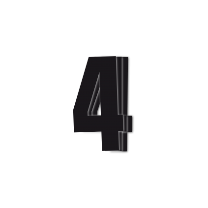Blackbird Race Numbers Black - pack of 3 cm.16x7,5cm #4
