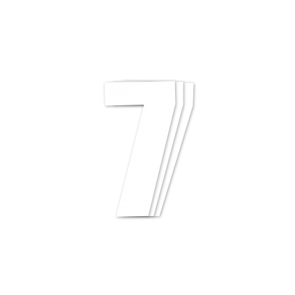 Blackbird Race Numbers White - pack of 3 cm.16x7,5cm #7