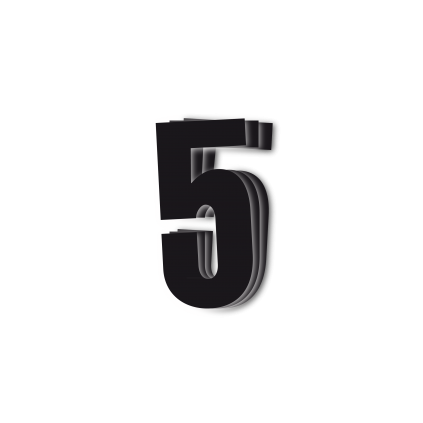 Blackbird Race Numbers Black - pack of 3 cm.13X7 #5