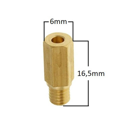 Main Jet, # 110 , Hex, Fits: Keihin / Flat side