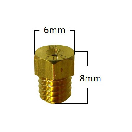 Main Jet, # 80 , Hex small, Fits: Mikuni