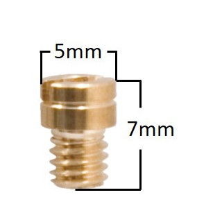 Main Jet, # 100 , Round, M4, Fits: Keihin