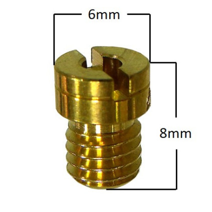 Main Jet, # 145 , Round small, M5, Fits: Keihin