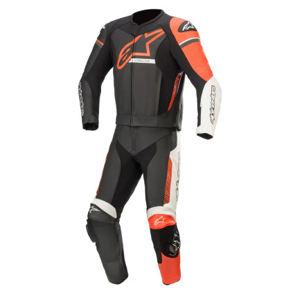 Alpinestars Leather suit GP Force Phantom V2 2 PCS Black/White/Fluo Red 48