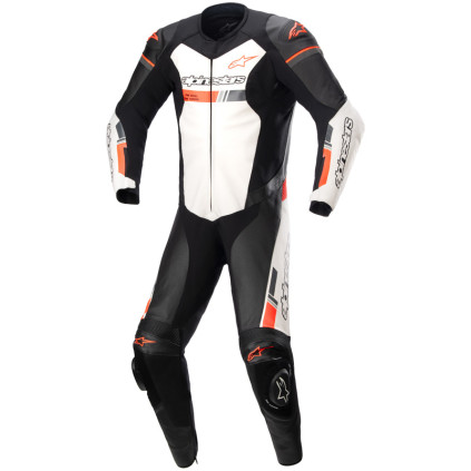 Alpinestars Leather suit GP Force Phantom V2 1 PCS Black/White/Fluo Red