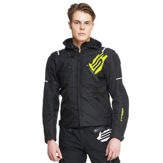 Sweep Textilejacket Stunt WP black/yellow