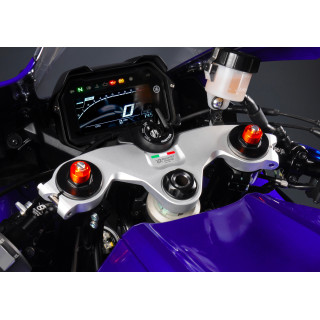 Aluminum top triple clamp Yamaha YZF R7 “Street” 21-23 - SILVER