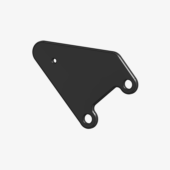 Aluminum heel plate for Y008 - right side