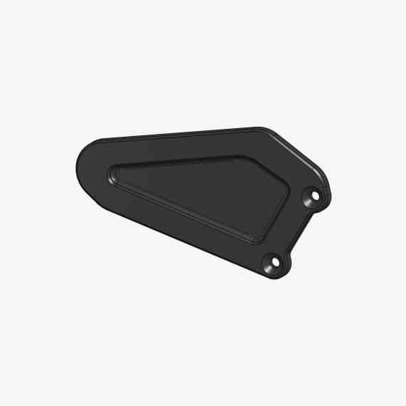 Aluminum heel plate for H013 - H014 - S011 - TH06 - TH09 - right side