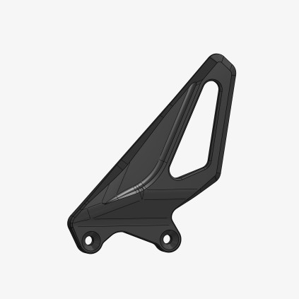 Aluminum heel plate for DV4 - left side