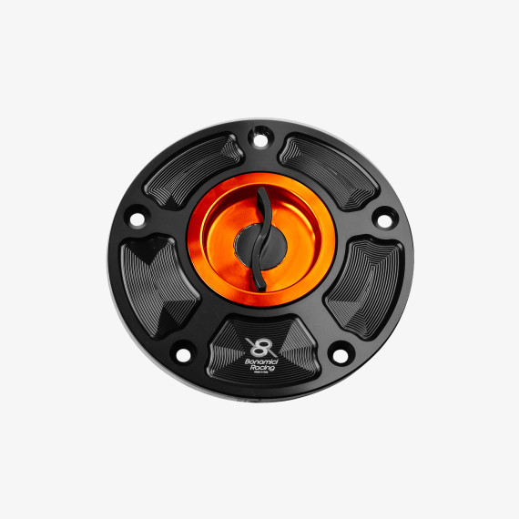 Aluminum tank cap for Kawasaki ZX-6R 07-17 - ZX-10R 06-20 - ER-6N - Z800 - Z1000 - ORANGE