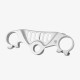 Aluminum top triple clamp Suzuki GSX-R 1000 “Race” 17-23 - SILVER