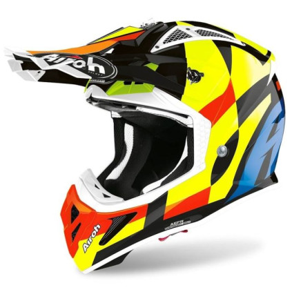 Airoh Helmet Aviator Ace Trick yellow/blue