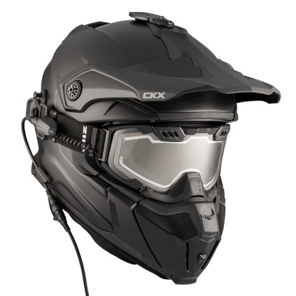 CKX Helmet + Goggles with electric lens TITAN  Matt black