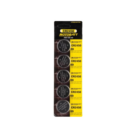 Motobatt CR2450 3.0V Lithium battery (5pcs)