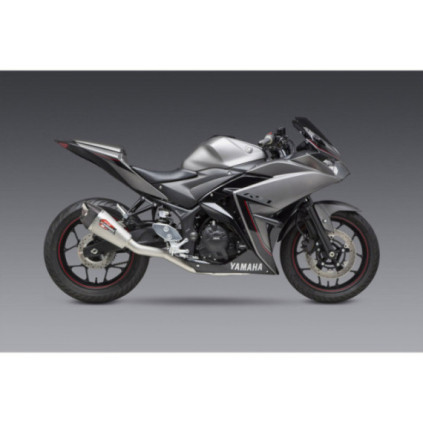 Yoshimura YZF-R3 15-21 Race AT2 Stainless Full Exhaust, w/ Stainless Muffler