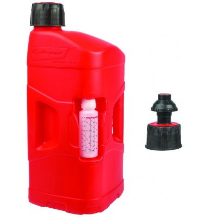 Polisport ProOctane 10 L with standard cap + 100ml mixer + quick fill valve (1)